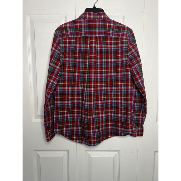 Polo Ralph Lauren Kids Plaid Button Down Shirt Long Sleeve Red XL 18-20 - Picture 2 of 4